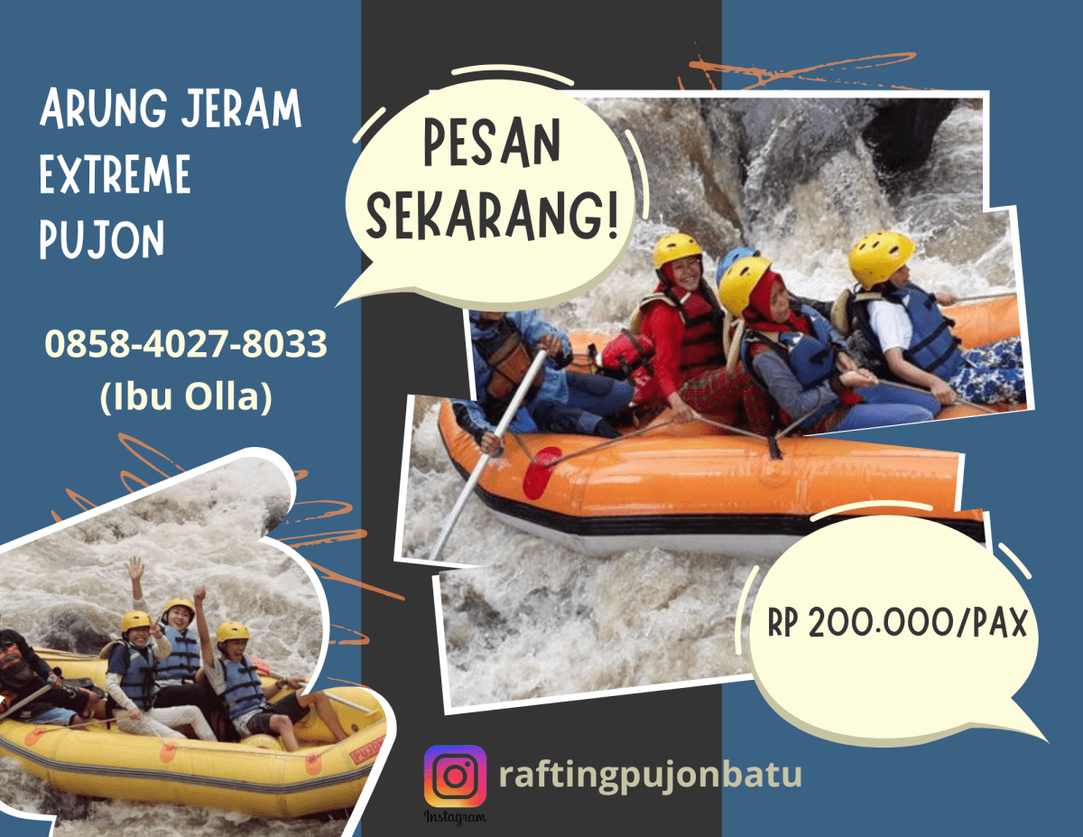 ARUNG JERAM EXTREME PUJON | PUJON RAFTING | 0878-3615-2078